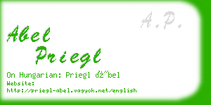 abel priegl business card